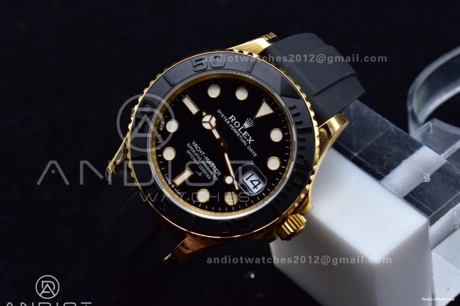 42mm Yacht-Master Rubber VSF Black Edition VS Best 1224 EyeCatching on 1:1 Ceramic Bezel Strap 3D 226658 Black 0202